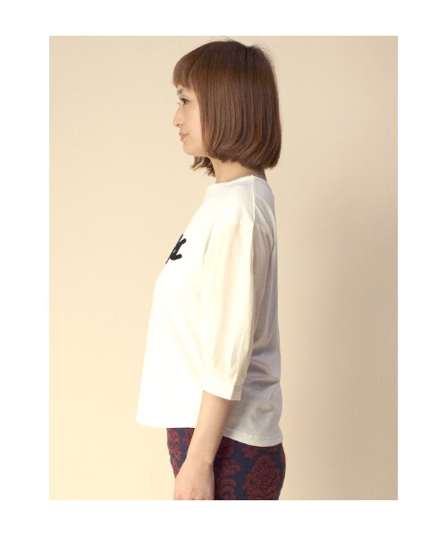 w closet（ダブルクローゼット）の「異素材切替刺繍入りプルオーバー（トップス・レディース・オフホワイト/グレー/ブラック・FREE）」の5枚目の写真