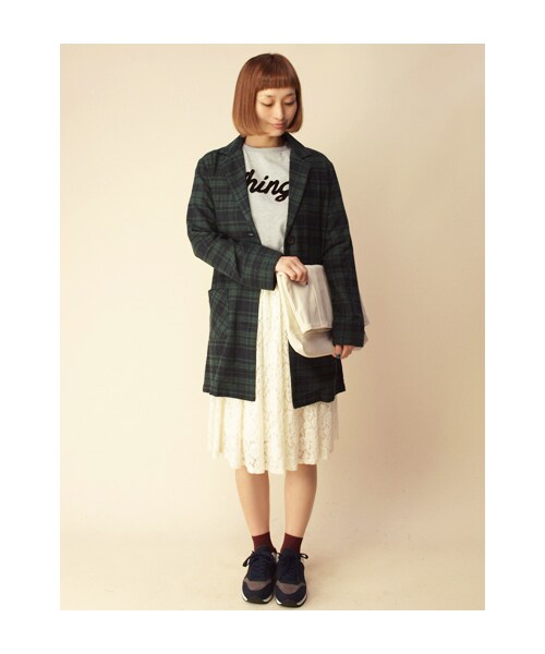 w closet（ダブルクローゼット）の「異素材切替刺繍入りプルオーバー（トップス・レディース・オフホワイト/グレー/ブラック・FREE）」の11枚目の写真