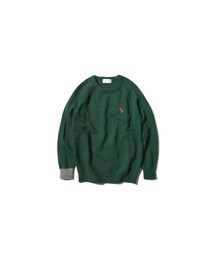 LIFUL MINIMAL GARMENTS. | LAMBSWOOL KANCO KNIT forest(トップス)