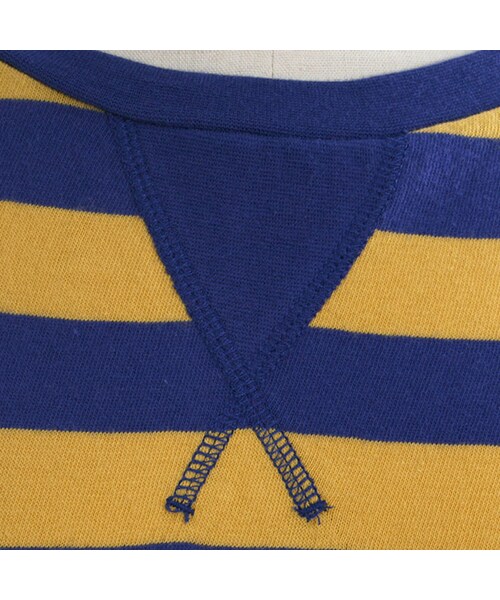 One deux boo(ワンドゥーブー)の「ドルマンスリーブTee(先染めボーダー)(トップス・キッズ・ブルー/ピンク・140cm/150cm)」の10枚目の写真