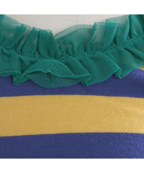 One deux boo（ワンドゥーブー）の「Girl's ロングスリーブTee（先染めボーダー）（トップス・キッズ・ブルー/ピンク・90cm/100cm/110cm/120cm/130cm/140cm）」の8枚目の写真