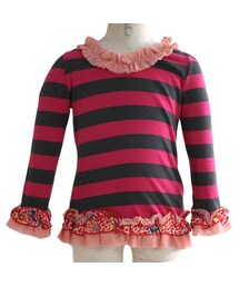 One deux boo | Girl's ロングスリーブTee（先染めボーダー）(トップス)