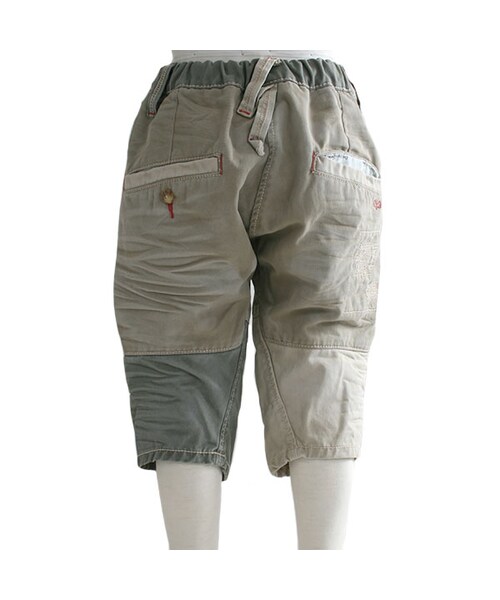 One deux boo（ワンドゥーブー）の「キッズサイズロングパンツ（ツイル）（パンツ・キッズ・ベージュ・XS(80~90cm)/S(100~110cm)/M(120~130cm)/L(140~150cm)）」の4枚目の写真