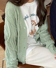 DHOLIC | ツイストVネックカーディガン(カーディガン/ボレロ)