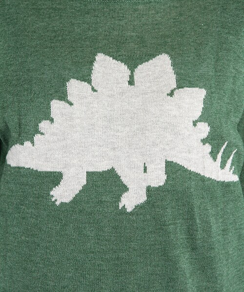 DOUBLE NAME（ダブルネーム）の「【STYLE BOOK掲載】恐竜ニットトップス（トップス・レディース・グリーン/キナリ/杢グレー・FREE）」の7枚目の写真
