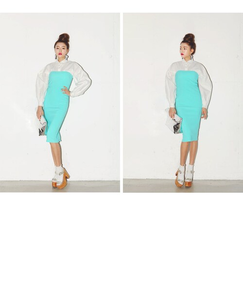 STYLENANDA（スタイルナンダ）の「バルーン袖ルーズフィットブラウス（トップス・レディース・ホワイト・フリーサイズ）」の14枚目の写真