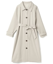 GRL（グレイル）の「リボンベルト付きステンカラーロングコート（ステンカラーコート・レディース）」