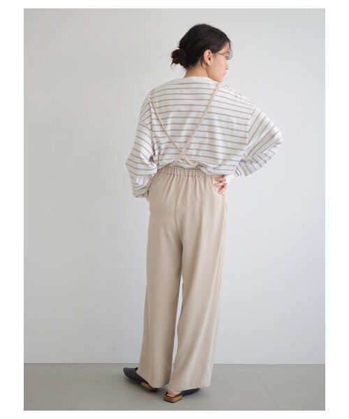 AMERICAN HOLIC(アメリカンホリック)の「コクーンカットBIGプルオーバー(トップス・オフホワイト/ライトグレー/チャコールグレー/サックスブルー/ボーダーネイビー/ボーダーグレー・F)」の9枚目の写真