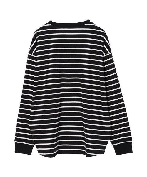 AMERICAN HOLIC(アメリカンホリック)の「コクーンカットBIGプルオーバー(トップス・オフホワイト/ライトグレー/チャコールグレー/サックスブルー/ボーダーネイビー/ボーダーグレー・F)」の11枚目の写真