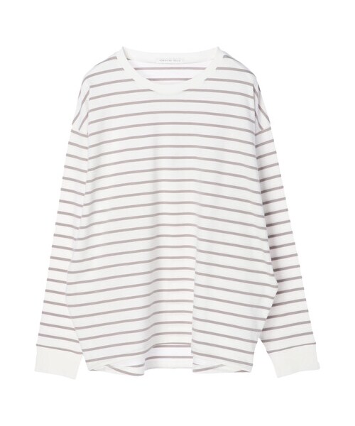 AMERICAN HOLIC(アメリカンホリック)の「コクーンカットBIGプルオーバー(トップス・オフホワイト/ライトグレー/チャコールグレー/サックスブルー/ボーダーネイビー/ボーダーグレー・F)」の20枚目の写真