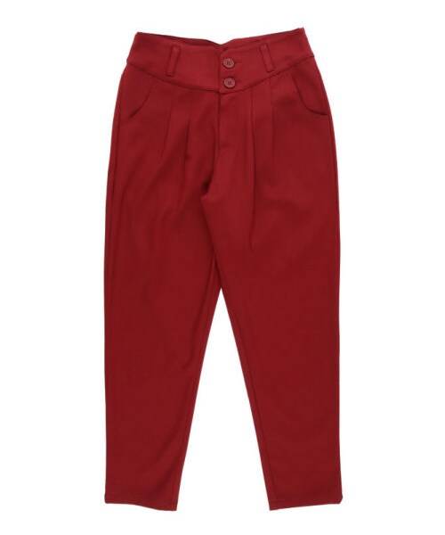 Re:EDIT(リエディ)の「無地&チェック柄サスペンダータックパンツ(パンツ・レディース・ブラック/ワイン/ネイビー/チェックレッド/チェックブルー/チェックグリーン/ピンストライプブラック/ピンストライプグリーン/ピンストライプネイビー・S/M/L)」の5枚目の写真