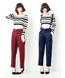 Re:EDIT | 無地＆チェック柄サスペンダータックパンツ(パンツ)