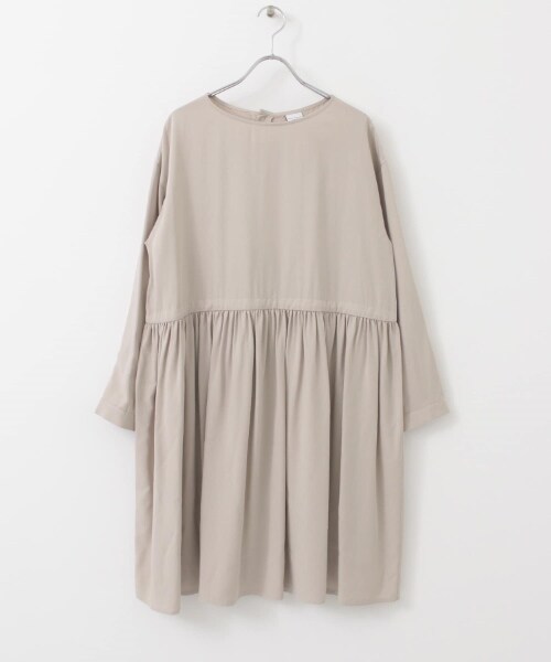 URBAN RESEARCH DOORS(アーバンリサーチドアーズ)の「腰部碎褶中長版洋裝(ワンピース/ドレス・レディース・淺膚色/黑色・one)」の2枚目の写真