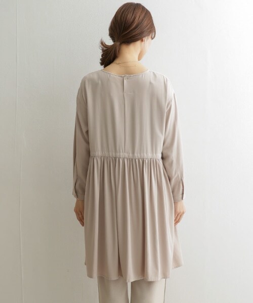 URBAN RESEARCH DOORS(アーバンリサーチドアーズ)の「腰部碎褶中長版洋裝(ワンピース/ドレス・レディース・淺膚色/黑色・one)」の22枚目の写真