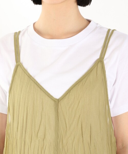 LOWRYS FARM（ローリーズファーム）の「シアープリーツキャミワンピ（ワンピース/ドレス・アイボリー/ブラック/グリーン/ブルー）」の8枚目の写真