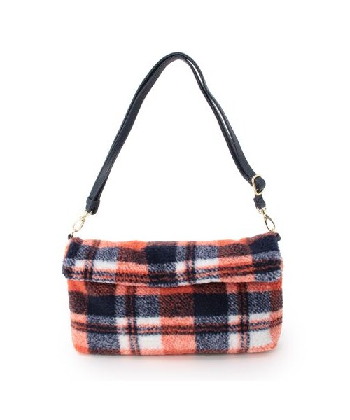 OZOC（オゾック）の「柄ボア×レザー調2WAYバッグ（その他バッグ・レディース・ネイビー系/オレンジ系/カーキ系・00）」の3枚目の写真