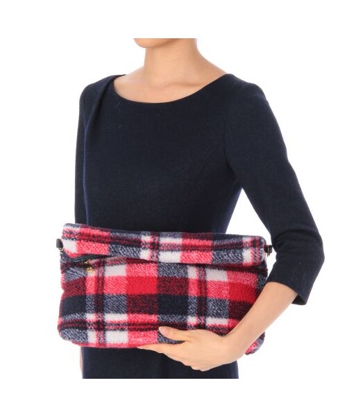 OZOC（オゾック）の「柄ボア×レザー調2WAYバッグ（その他バッグ・レディース・ネイビー系/オレンジ系/カーキ系・00）」の12枚目の写真