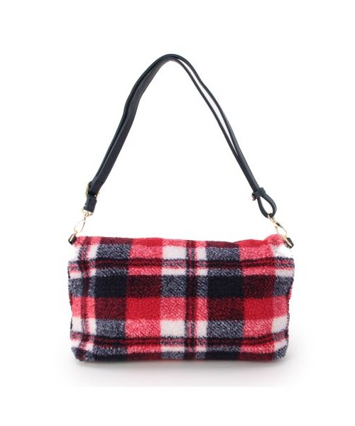 OZOC（オゾック）の「柄ボア×レザー調2WAYバッグ（その他バッグ・レディース・ネイビー系/オレンジ系/カーキ系・00）」の5枚目の写真