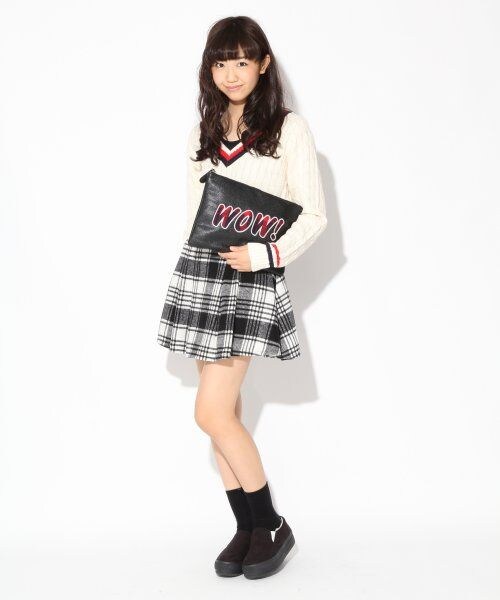 repipi armario（レピピ アルマリオ）の「シャギーチェックスカート（スカート・レディース・ホワイト/イエロー/ブルー・ＸＳ/Ｓ/Ｍ）」の11枚目の写真