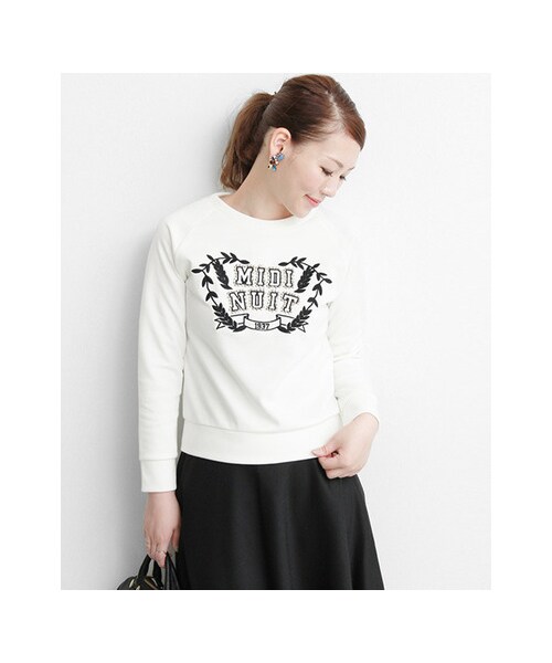 URBAN RESEARCH ROSSO WOMEN(アーバンリサーチ ロッソ)の「刺繍+ビジュープルオーバー(トップス・レディース・OFF WHITE/GRAY/NAVY・FREE)」の6枚目の写真