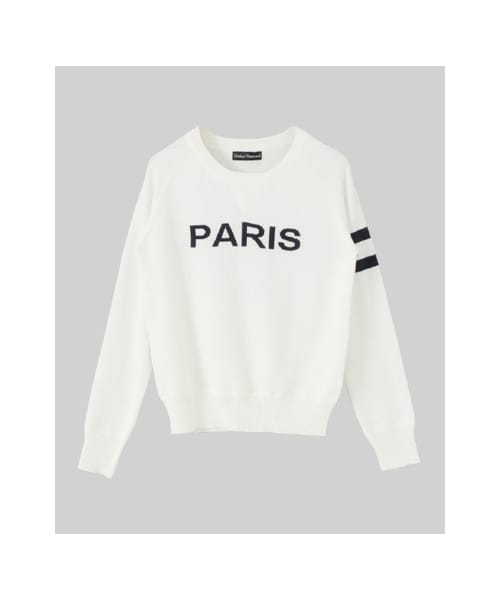 URBAN RESEARCH（アーバンリサーチ）の「PARIS ロゴニット（トップス・レディース・NAVY/GRY/OFF・FREE）」の2枚目の写真
