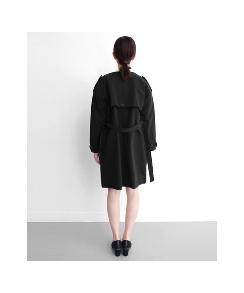 KBF（ケイビーエフ）の「ノーカラートレンチコート（ジャケット/アウター・レディース・L.BEIGE/KHAKI/BLACK・one）」の8枚目の写真