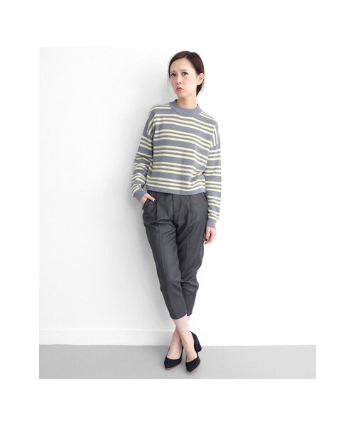 KBF（ケイビーエフ）の「スリムパンツ（パンツ・レディース・CAMEL/GRAY/BLACK・36/38）」の4枚目の写真