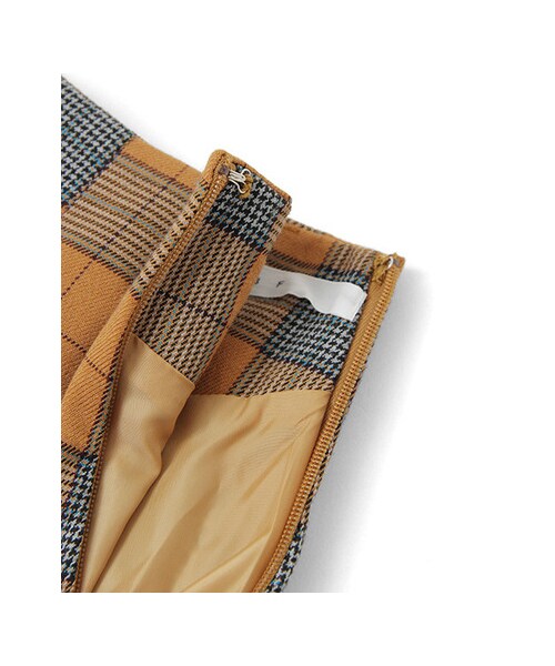 KBF(ケイビーエフ)の「ハイウエストチェックスカート(スカート・レディース・NAVY/YELLOW/RED・one)」の12枚目の写真