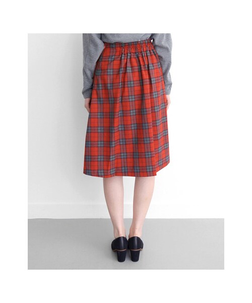 KBF(ケイビーエフ)の「ハイウエストチェックスカート(スカート・レディース・NAVY/YELLOW/RED・one)」の9枚目の写真