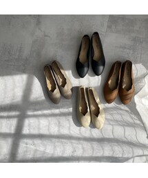 copine | かかとが踏める柔らか素材♪フラワーカットフラットシューズ(4color/4size）【クリックポスト対象商品】(バレエシューズ)