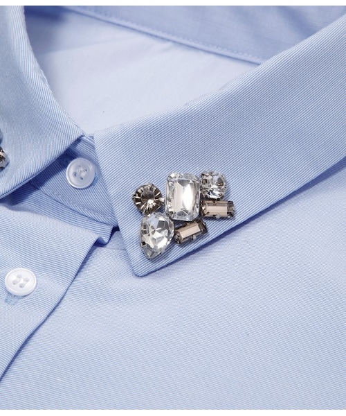 VIS（ビス）の「【sweet10月号掲載】デザインつけえり（その他・レディース・ホワイト系/ブルー・M）」の6枚目の写真