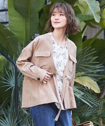 un dix cors（アンディコール）の「《予約》【《イージーな着心地》洗える】リネンライクツイードジャケット（ブルゾン）」