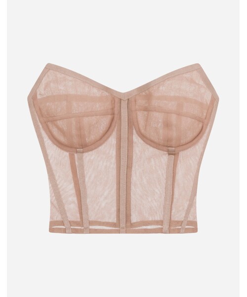 DOLCE&GABBANA（ドルチェアンドガッバーナ）の「Short Tulle Bustier（Tシャツ/カットソー・レディース・LIGHT DUSTY PINK・38/42）」の3枚目の写真