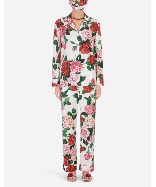 DOLCE&GABBANA（ドルチェアンドガッバーナ）の「Rose-Print Pajama Set With Matching Face ...