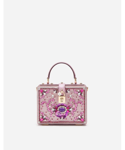 DOLCE&GABBANA（ドルチェアンドガッバーナ）の「Satin Dolce Box Bag With Bejeweled