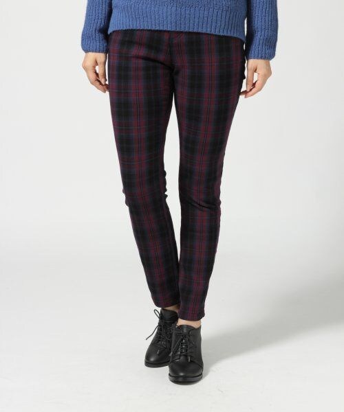 LEPSIM（レプシィム）の「ストレッチチェックスリムパンツ（パンツ・レディース・ブラック/グリーン/ネイビー・Ｓ/Ｍ/Ｌ）」の3枚目の写真
