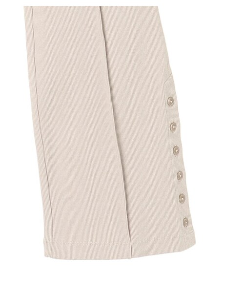 AMERICAN HOLIC（アメリカンホリック）の「サイドボタンリブパンツ（パンツ・チャコールグレー/グレーベージュ・M/L）」の14枚目の写真