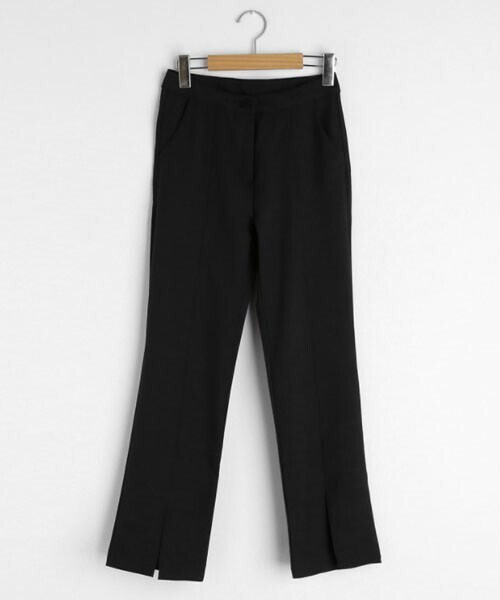 DHOLIC（ディーホリック）の「スリットスラックスパンツ（スラックス・レディース・ブラウン/ブラック・S/M）」の2枚目の写真