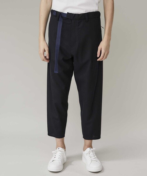 ホワイトマウンテニアリング GLEN CHECK BELTED PANTS