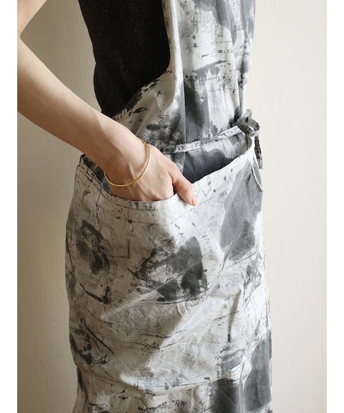 Funatabi Atlier エプロンワンピース　墨 水金地火木土天冥海（スイキンチカモクドテンメイカイ）の