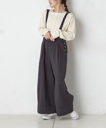 PUAL CE CIN | 甘織ツイルサスペンダーパンツ(その他パンツ)