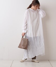 PUAL CE CIN | 【Du noir】リネンライクワンピース(ワンピース)