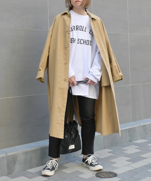 Sheson（シーズン）の「コットンステンカラーコート（ステンカラーコート・レディース・ベージュ/グリーン/その他/ブルーグレー/セージグリーン・FREE/F）」の6枚目の写真