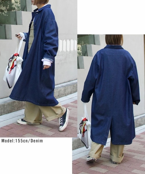 Sheson（シーズン）の「コットンステンカラーコート（ステンカラーコート・レディース・ベージュ/グリーン/その他/ブルーグレー/セージグリーン・FREE/F）」の14枚目の写真