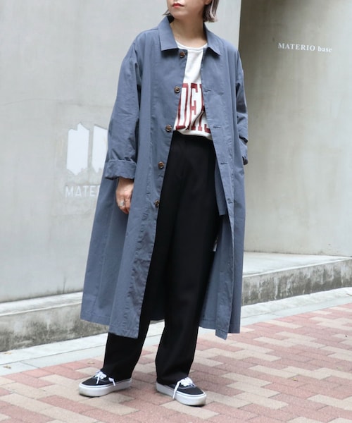 Sheson（シーズン）の「コットンステンカラーコート（ステンカラーコート・レディース・ベージュ/グリーン/その他/ブルーグレー/セージグリーン・FREE/F）」の2枚目の写真