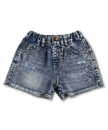 ダメージ加工デニムショートパンツ