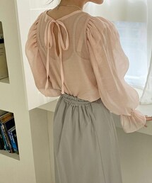 DHOLIC | バックリボンシアーブラウス(シャツ/ブラウス)