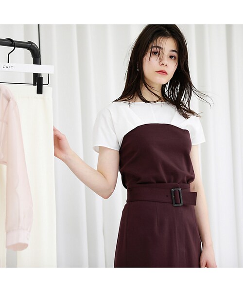 CAST:（キャストコロン）の「対象商品（トップス・レディース・ネイビー/ブラウン7・S/M/L）」の2枚目の写真