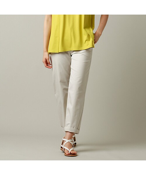 ヨーガンレール ノースリーブワンピース ひざ丈 裏地無し 刺繍 ピンク M 