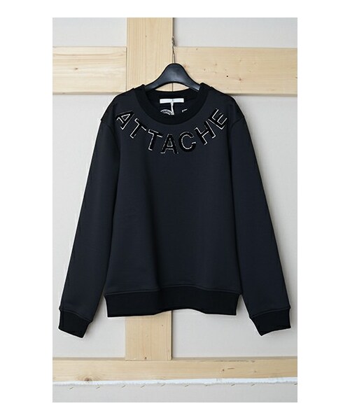 SURREAL BUT NICE(サーリアル・バット・ナイス)の「LETTERING SWEAT JERSEY(Tシャツ/カットソー・レディース・black・S,M,L(MAN))」の1枚目の写真